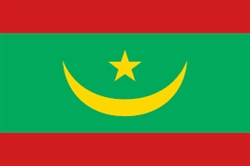 [ai] The flag of Mauritania features horizontal green and red stripes, with a yellow crescent and a star centered on a green field.